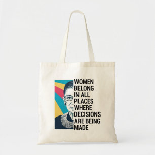 Bolsa Tote Ruth Bader Ginsburg Cote, SCOTUS, RBG notória
