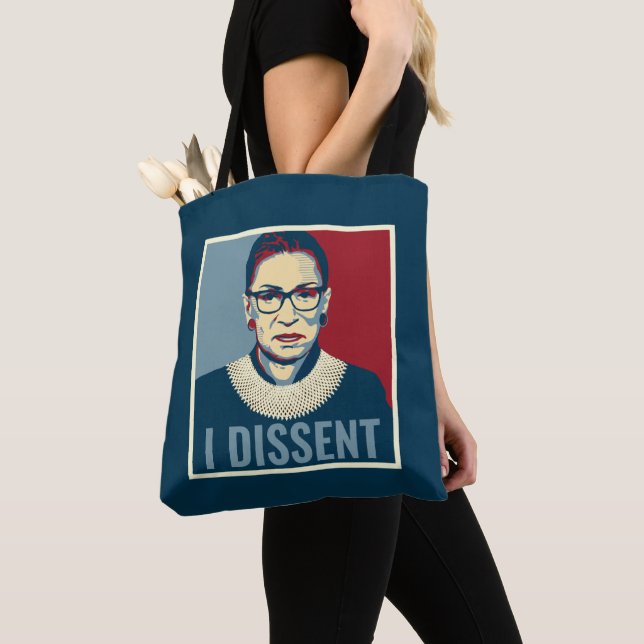 Bolsa Tote Ruth Bader Ginsburg I Dissidente Pop de Arte (Close Up)