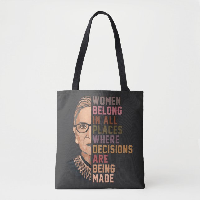 Bolsa Tote Ruth Bader Ginsburg RBG (Frente)