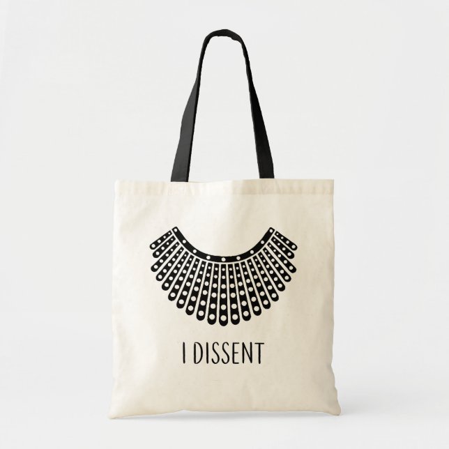 Bolsa Tote Ruth Bader Ginsburg, RBG Dissent Collar (Frente)