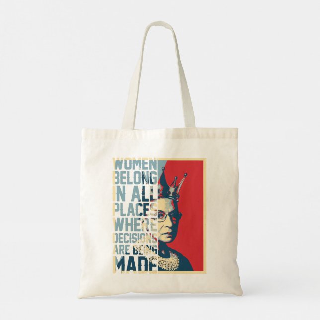 Bolsa Tote Ruth Bader Ginsburg - RBG notória (Verso)