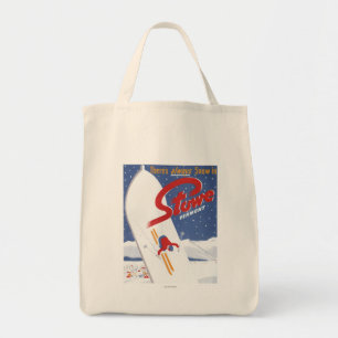 Bolsa Tote S varrendo - Há sempre poster do Promo da neve