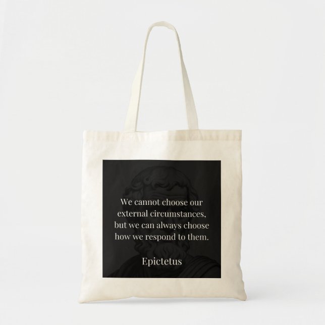 Bolsa Tote Sabedoria de Epictetus: empoderamento através da r (Frente)