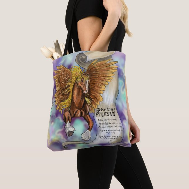 Bolsa Tote Sabedoria de Pegasus (Close Up)
