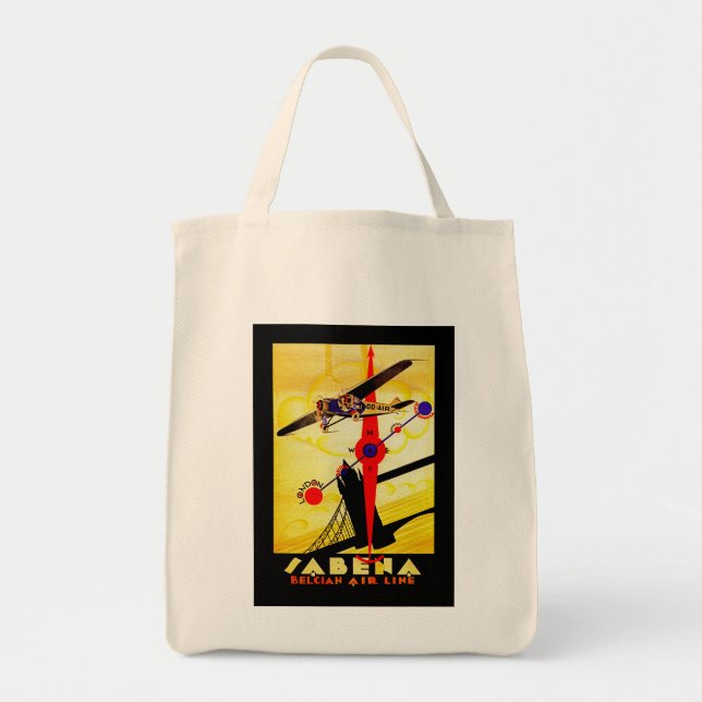 Bolsa Tote Sabena Art Deco Compass (Frente)
