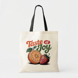 Bolsa Tote Sabor de Joy Retro Orange Strawberry Shirt