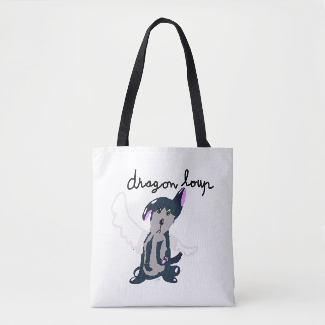 Bolsa Tote sac "Dragon-Loup" (Frente)