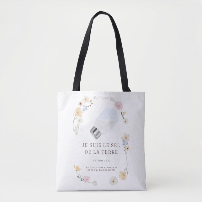 Bolsa Tote Sac fourre tout chrétien – « Sel de la terre » – (Frente)