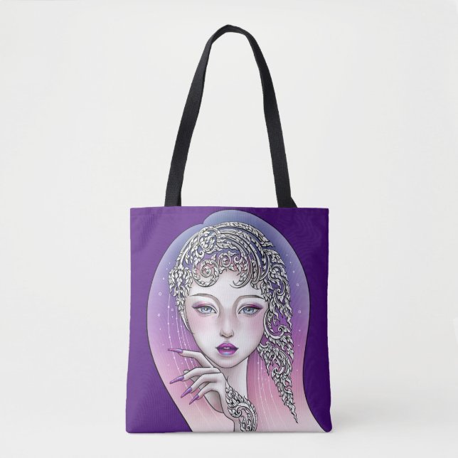 Bolsa Tote Sac fourre-tout Déesse de la nuit violet (Frente)