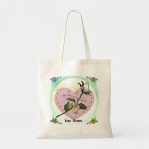 Bolsa Tote Saca Beloved White Rose Heart