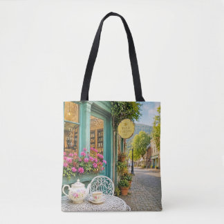 Bolsa Tote Saca Café Chá & Amigos – Cena de Rua Europeia