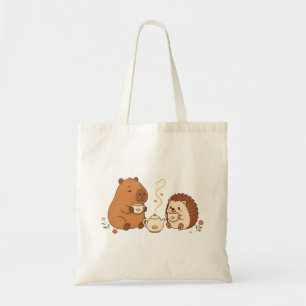 Bolsa Tote Saca Capivara Ourico-cacheiro Amigos Hora do Chá T