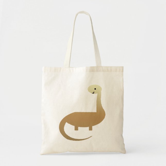 Bolsa Tote Saca Cute Marrom Dinossauro (Frente)