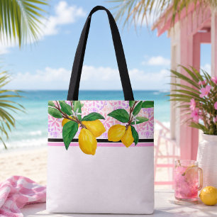 Bolsa Tote Saca de água-forte de Folha de Limão Citrino Ama