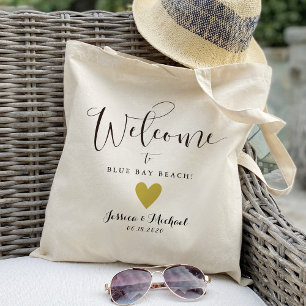Bolsa Tote Saca de Boas-Vindas de Casamento para Convidado de