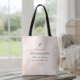 Bolsa Tote Saca de Boas-Vindas de Casamento Personalizada | R