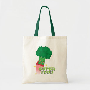 Bolsa Tote Saca de Brócolis Vegetal Superalimento Fofo