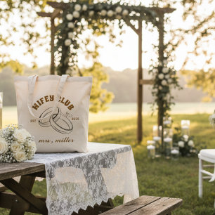 Bolsa Tote Saca de Casamento Personalizada Wifey Club