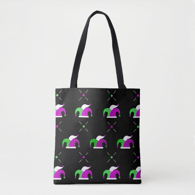 Bolsa Tote Saca de Chapéu de Bobo do Carnaval (Frente)