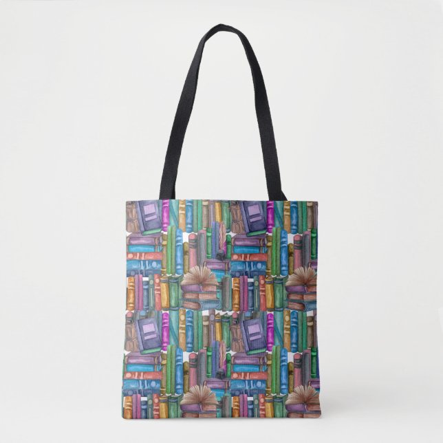Bolsa Tote Saca de Compras Adoro Ler Livros (Frente)