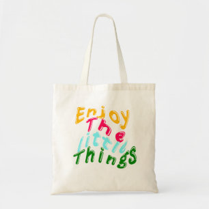 Bolsa Tote Saca de Compras Colorida Enjoy the Little Things