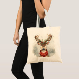 Bolsa Tote Saca de compras Cute Reindeer Christmas Budget