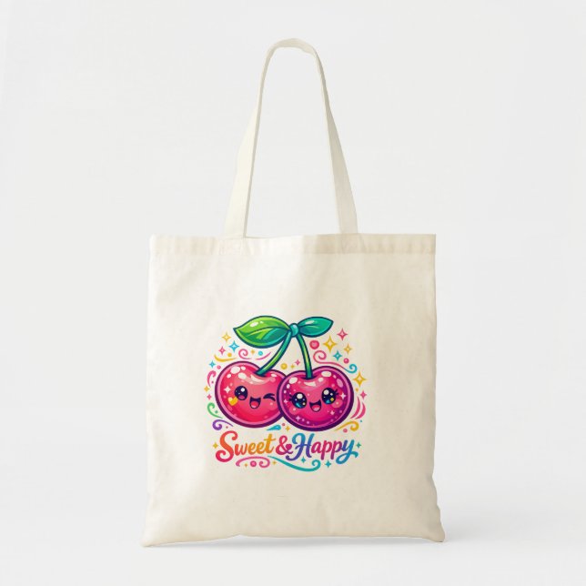 Bolsa Tote Saca de Compras de Jardinagem de Cerejas Kawaii Fo (Frente)