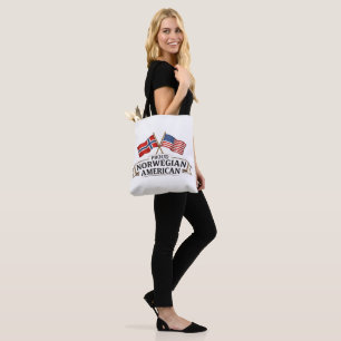 Bolsa Tote Saca de compras Orgulhoso Norueguês Americano