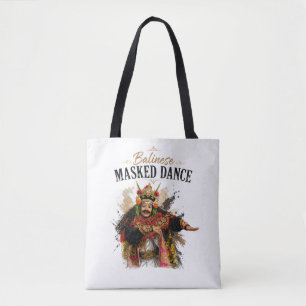 Bolsa Tote Saca de Dança Mascarada Balinesa