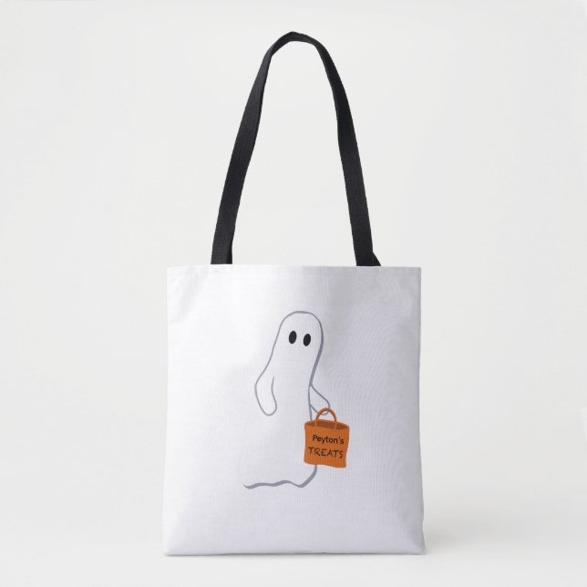 Bolsa Tote Saca de Fantasma Fofo Personalizada (Frente)