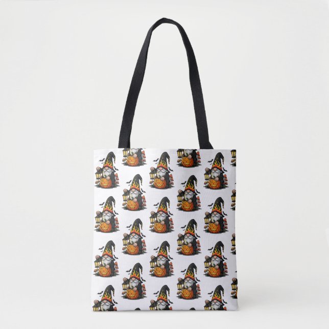 Bolsa Tote Saca de Gnome de Halloween (Frente)