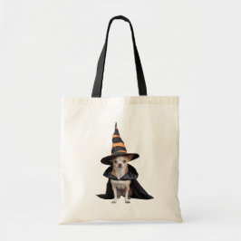 Bolsa Tote Saca de Halloween Adorable Chihuahua para Doces ou