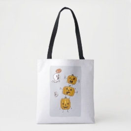Bolsa Tote Saca de Halloween de Abóboras e Fantasmas