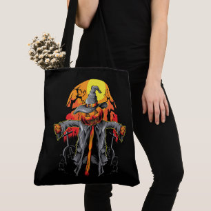 Bolsa Tote Saca de Halloween Espantalho