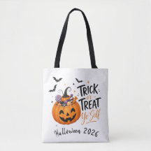 Saca de Halloween Faça um Truque ou Trate a Si Mes