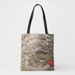 Bolsa Tote Saca de Jardim de Chá Japonês