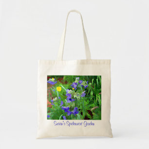 Bolsa Tote Saca de Jardim de Flores de Aranha Roxa