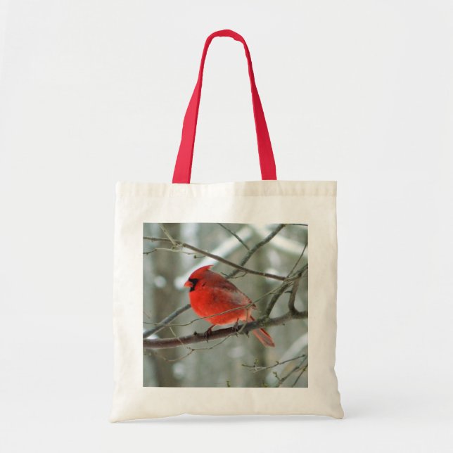 Bolsa Tote Saca de mão Cheery Red Cardinal (Frente)