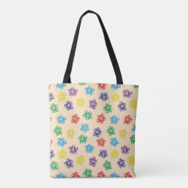 Bolsa Tote Saca de mão colorida com círculos geométricos espi
