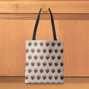 Bolsa Tote Saca de mão com padrão contínuo de amor-perfeito m