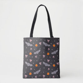 Bolsa Tote Saca de mão com padrão de morcego preto fofo de Ha