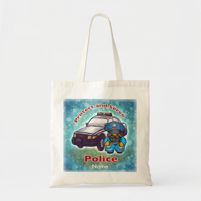 Bolsa Tote Saca de mão da polícia Pequeno policial  (Frente)