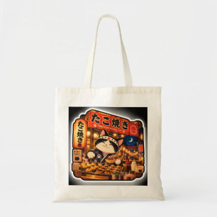 Bolsa Tote Saca de mão de gato de barraca de Takoyaki Ar Fe