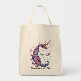 Bolsa Tote Saca de mão de unicórnio personalizável com cores 