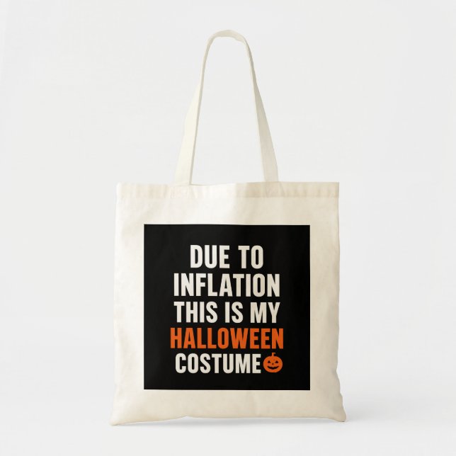 Bolsa Tote Saca de mão engraçado de Halloween – Devido à Infl (Frente)