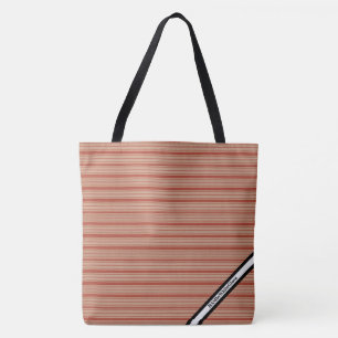 Bolsa Tote Saca de mão HAMbyWG - Listra Horizontal Vermelha L