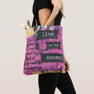 Bolsa Tote Saca de mão Inspirational Live In The Moment