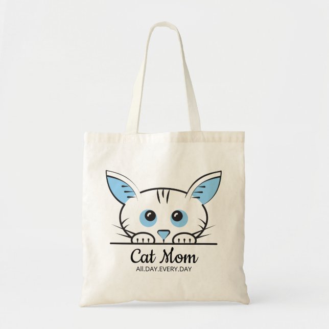 Bolsa Tote Saca de mão Mãe de Gato Fofa (Frente)