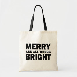 Bolsa Tote Saca de mão para as festas Merry and All Things Br