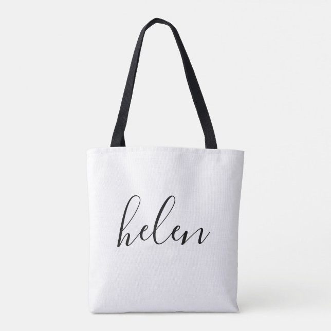 Bolsa Tote Saca de mão personalizada com nome (Verso)